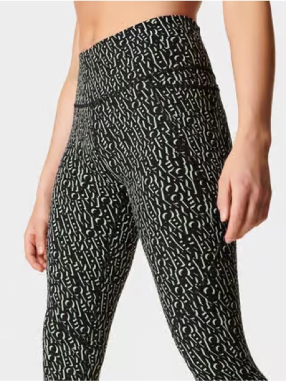 Sweaty Betty POWER 7/8 Black & White High-Rise Leggings